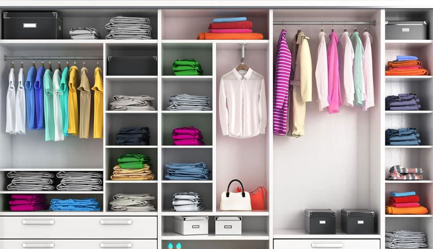 organized closet by structure your clutter